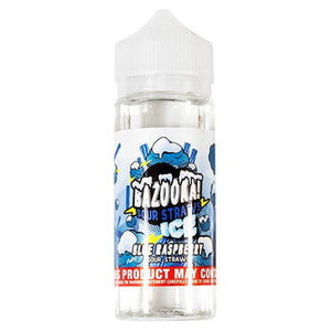 BLUE RASPBERRY ICE SOUR STRAWS E-LIQUID BY BAZOOKA 100ML 70VG oldvapeworld