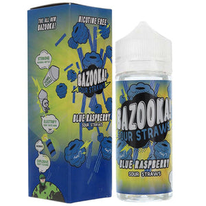 BLUE RASPBERRY SOUR STRAWS E-LIQUID BY BAZOOKA 100ML 70VG oldvapeworld