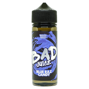 BLUE RAZZ CANDY E LIQUID BY BAD JUICE 100ML 70VG oldvapeworld