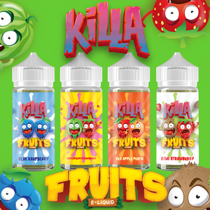 KILLA FRUITS Premium E Liquid 100ML 0MG/ML UK MADE ALL FLAVOURS oldvapeworld