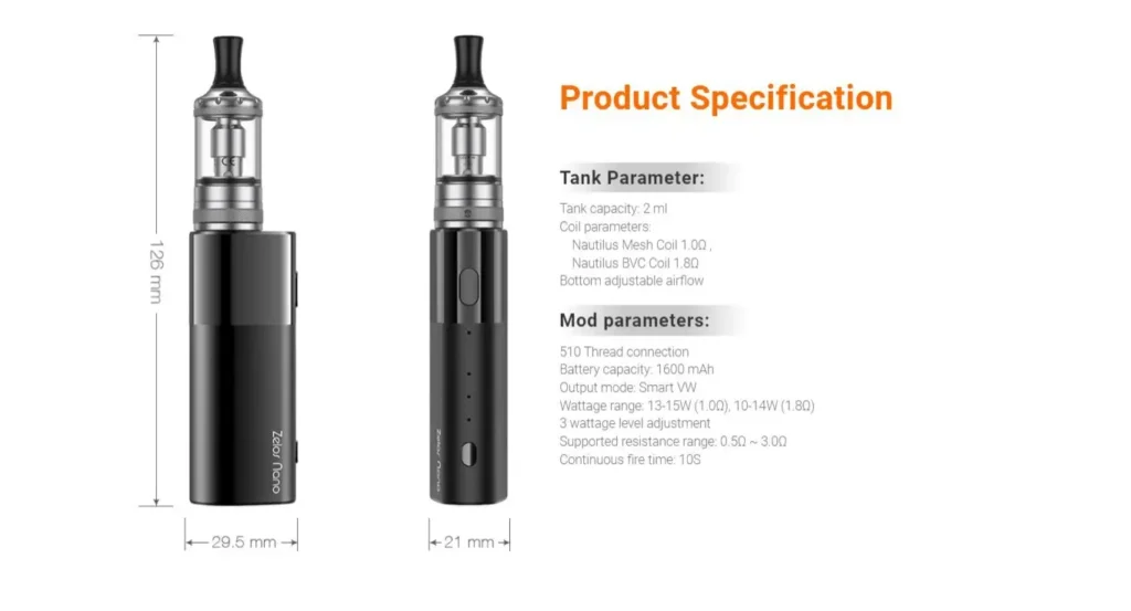 Aspire Zelos Nano Vape Kit