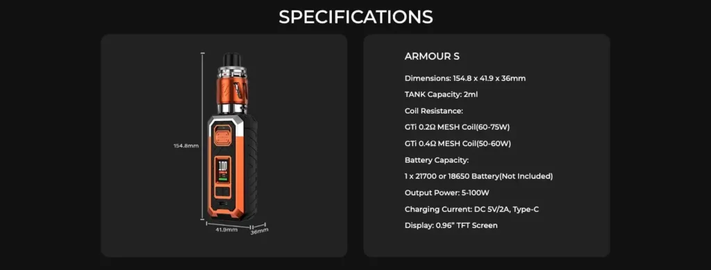 VAPORESSO ARMOUR S VAPE KIT