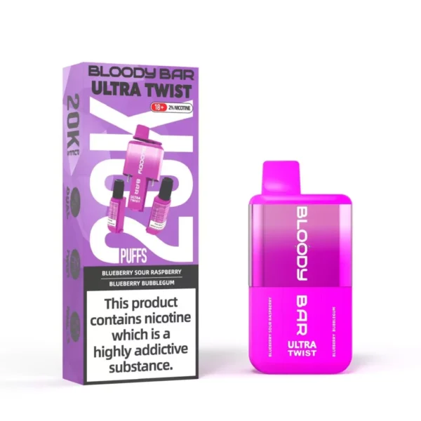 Bloody Bar Ultra-Twist 20K Disposable Vape Kit Blueberry Sour Raspberry