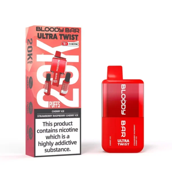 Bloody Bar Ultra-Twist 20K Disposable Vape Kit Cherry Ice